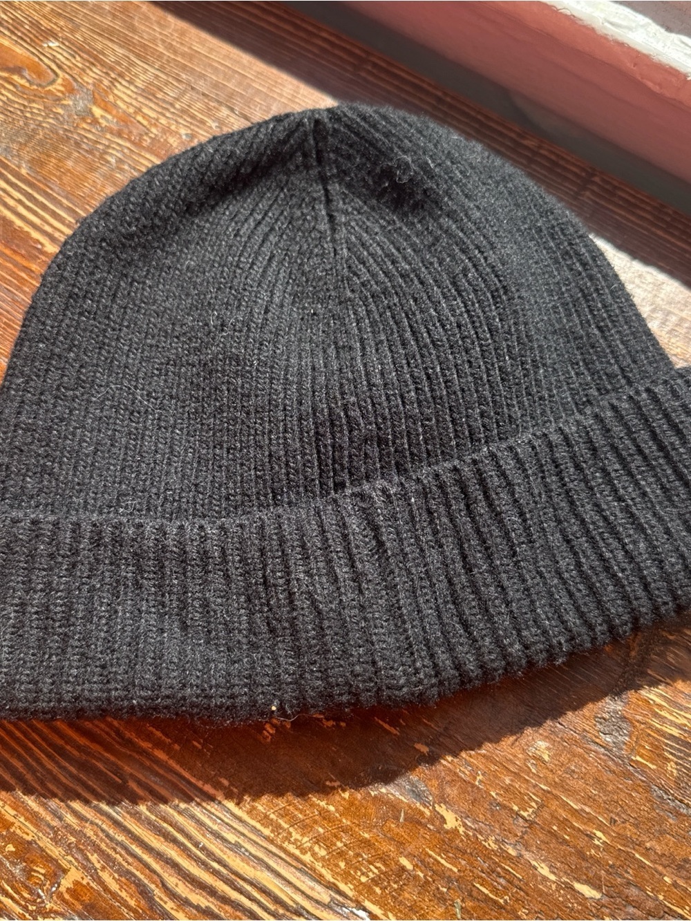 Ralph Lauren Black Knit Kids Beanie with Embroidered Bear - Picture 2 of 3